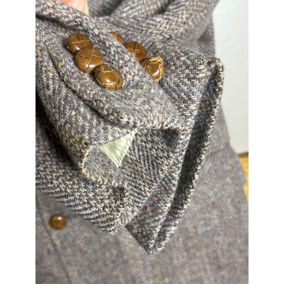 Levis Brown Tweed Sport Coat Blazer Wool Vintage Jacket Mens M-L - Picture 3 of 7